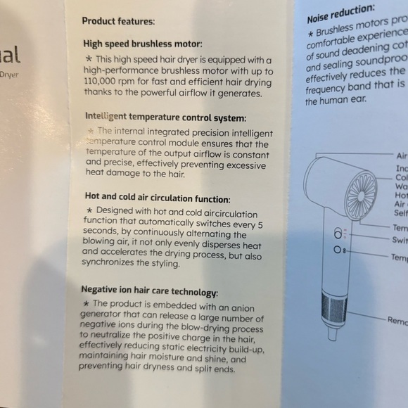 High speed hair  dryer NWT - Picture 6 of 8